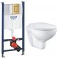 Grohe Bau Rimless toiletpakke inkl. sde m/softclose, cisterne og messing betjening