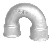 GF Galvaniseret dobbelt bøjning - Muffe/Muffe - 1/2
