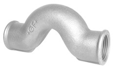 GF Galvaniseret overbøjning - Muffe/Muffe - 1/2