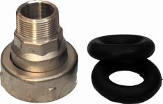 Isiflo 63 mm x 2" murgennemføring med nippel og pakning Isiflo 63 mm x 2" murgennemføring med nippel og pakning
