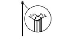 Dansani Match Anslagsliste til model A,B,C - Smal - Matkrom