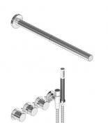 Udgået-Vola 5471R-081ST Brusebatteri med termostat, hoved og håndbruser-udgået