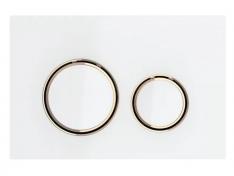 Geberit Sigma 50 Round betjeningsplade - Hvid/Rdguld