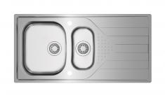 Intra UNI150D kkkenvask m/aflbsbakke og skylleskl - Nedfldning