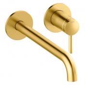 Damixa Iris hndvaskarmatur til indbygning m/Koldstart - 250 mm - Brstet messing