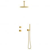 Damixa Iris DS 2 brusesystem til indbygning - Loft - Brstet messing