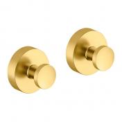 Damixa Zen hndkldekrog m/roset 2 stk. - Brstet messing