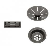 Blanco InFino strainer og firkantet overløbsskilt - Satin dark steel Blanco InFino strainer og firkantet overløbsskilt - Satin dark steel