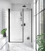 Str�mberg Noma 45 svingd�r m/sidepanel 1000mm - Venstre - Mat sort