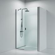 Strmberg Noma 45 svingdr m/sidepanel 1100mm - Hjre - Mat sort