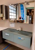 Outlet - Dansani 120 m�bels�t m/dobbelt vask og spejl - Fjordgr�n
