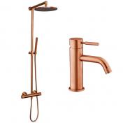 Casse Crystal Cut komplet pakke til badevrelset - Brstet kobber