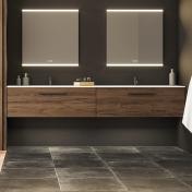 Dansani Luna Urban 240 mbelst m/Minore dobbeltvask og skuffer - Brun eg