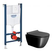 GSI Pura Ardesia 50 toiletpakke inkl. sde m. softclose, cisterne og hvid betjening