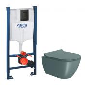 GSI Pura Agave 50 toiletpakke inkl. sde m. softclose, cisterne og mat sort betjening