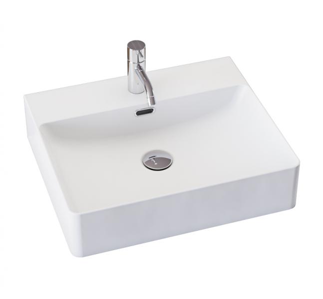 Dansani Cube 50 fritstående bowlevask - 1 hanehul - Med overløb Dansani Cube 50 fritstående bowlevask - 1 hanehul - Med overløb