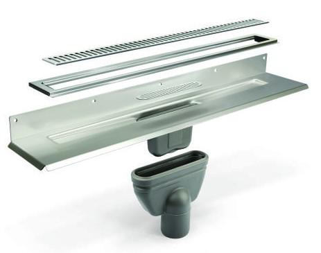 Unidrain komplet afløb 900 mm/10 mm ramme til bagvæg Unidrain komplet afløb 900 mm/10 mm ramme til bagvæg