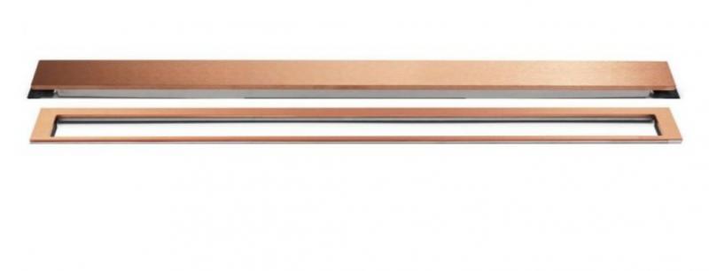 Unidrain afløb 1000 mm/10 mm ramme - Børstet kobber Unidrain afløb 1000 mm/10 mm ramme - Børstet kobber