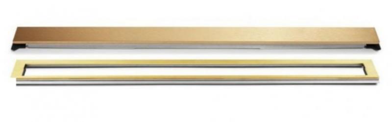 Unidrain afløb 1200 mm/10 mm ramme - Børstet messing Unidrain afløb 1200 mm/10 mm ramme - Børstet messing