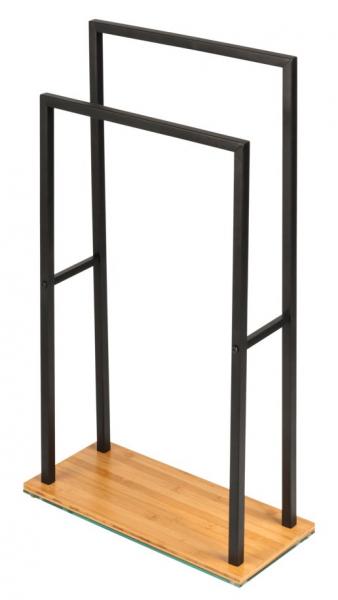 Wenko Bambusa håndklæde- og tøjstativ - Bambus/sort Wenko Bambusa håndklæde- og tøjstativ - Bambus/sort