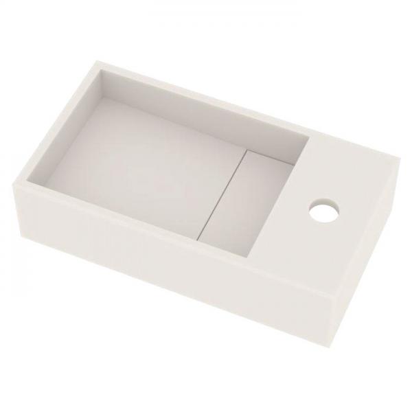 Ideavit Solidcube 40 håndvask t/væg - Vendbar - Uden overløb - 1 hanehul