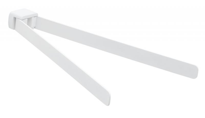 Hefe Piren dobbelt håndklædeholder - Mat hvid Hefe Piren dobbelt håndklædeholder - Mat hvid