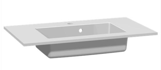 Dansani Minore 80 møbelvask - Uden hanehul - Hvid mat Dansani Minore 80 møbelvask - Uden hanehul - Hvid mat