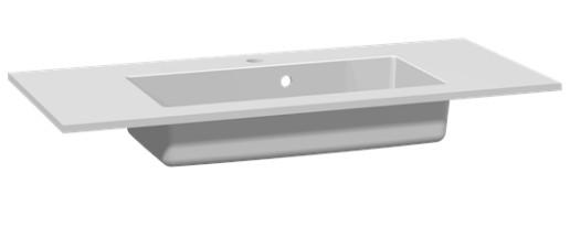 Dansani Minore 100 møbelvask - Uden hanehul - Hvid mat