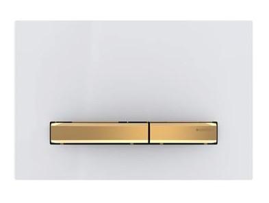 Geberit betjeningsplade Sigma 50 Square - Hvid/messing Geberit betjeningsplade Sigma 50 Square - Hvid/messing