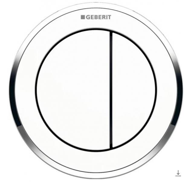 Geberit Omega10 Remote trykknap til pladevæg - Hvid/krom