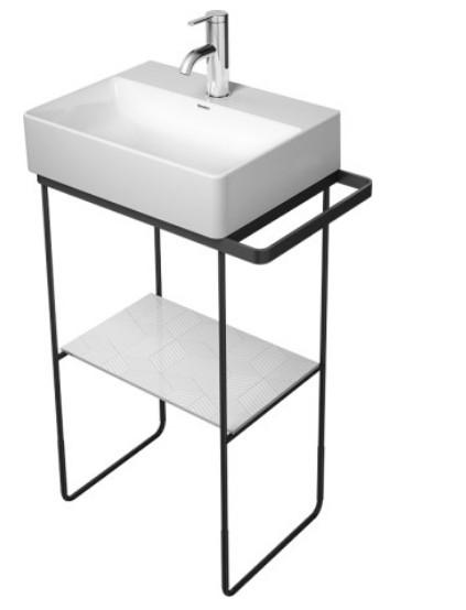 Duravit DuraSquare 45 møbelpakke inkl. mat sort metalkonsol Duravit DuraSquare 45 møbelpakke inkl. mat sort metalkonsol