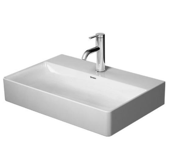 Duravit DuraSquare Compact 60 bowlevask op til væg - Uden hanehul - Uden overløb Duravit DuraSquare Compact 60 bowlevask op til væg - Uden hanehul - Uden overløb