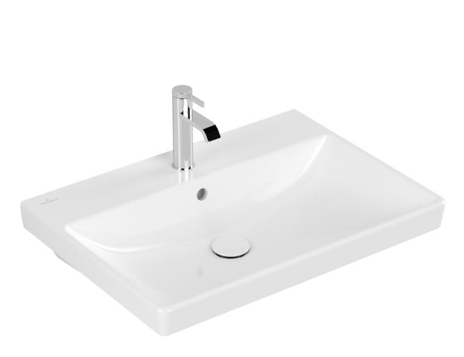 V&B Avento 65 håndvask t/væg - 1/3 hanehuller V&B Avento 65 håndvask t/væg - 1/3 hanehuller