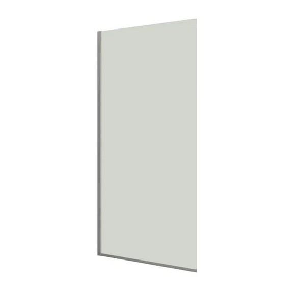 Dansani Match D 117-119 cm fast brusevæg - Klar glas/matkrom