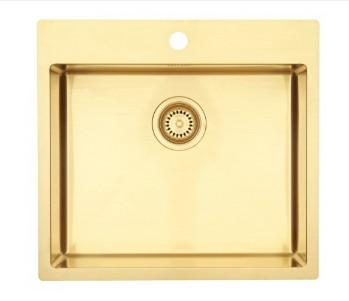 Lavabo Kubus 540 Soft køkkenvask - Messing PVD