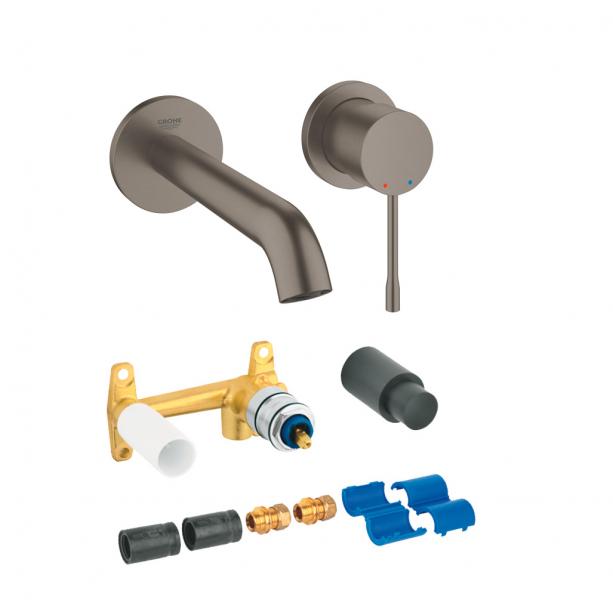 Grohe Essence New komplet armatur til indbygning i væg - Børstet hard graphite Grohe Essence New komplet armatur til indbygning i væg - Børstet hard graphite