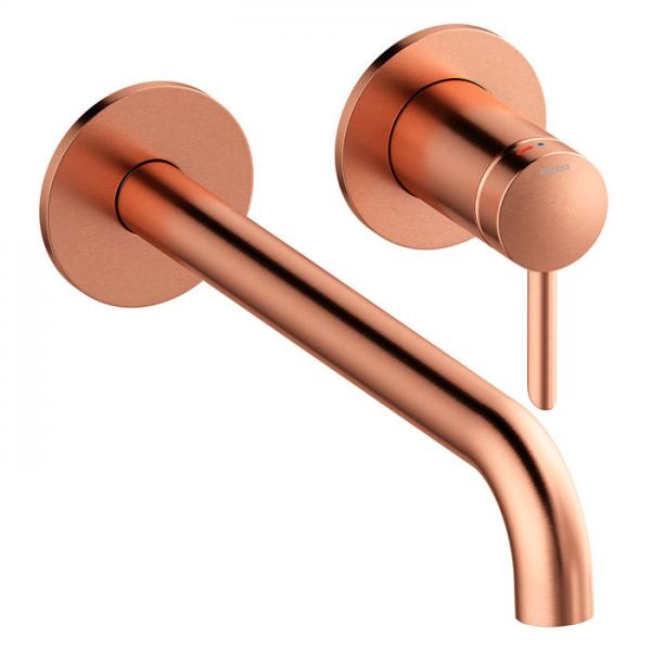 Damixa Iris håndvaskarmatur til indbygning m/Koldstart - 250 mm - Børstet kobber