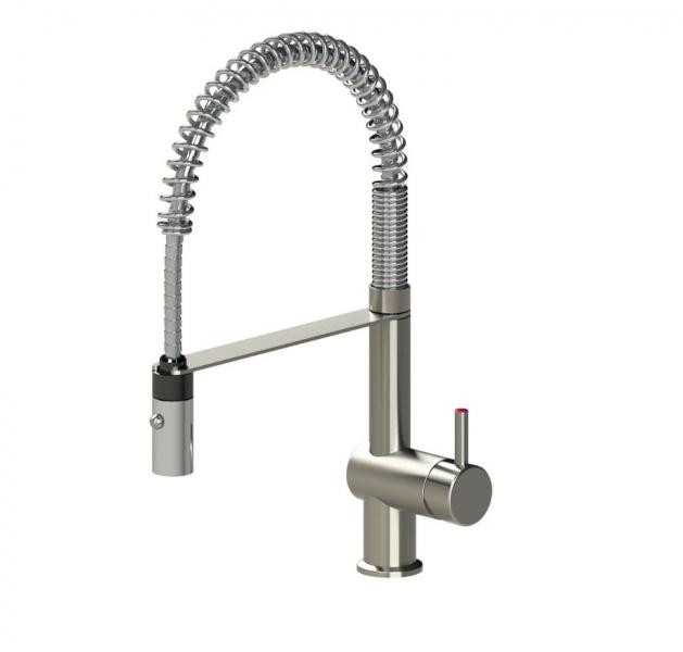 Kriss Skandi semi-pro køkkenarmatur - Rustfrit stål