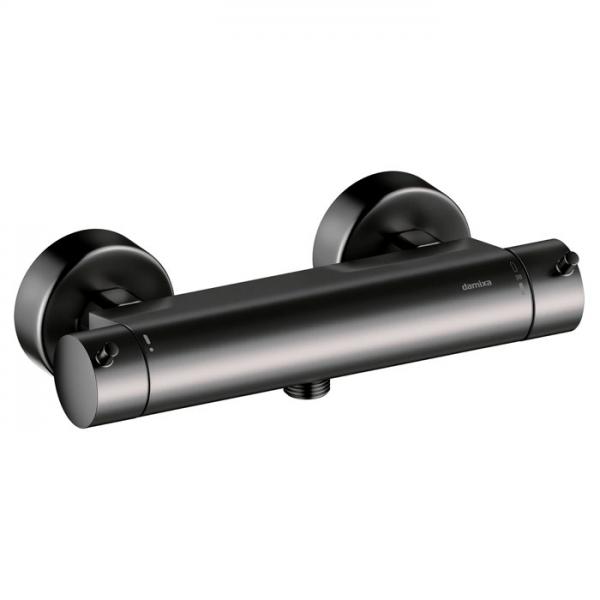 Damixa Iris brusearmatur m/termostat - Børstet grafitgrå
