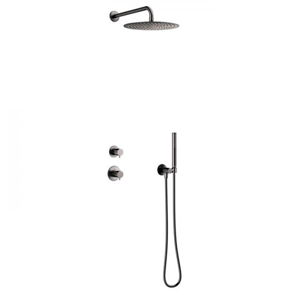 Damixa Iris DS 1 brusesystem til indbygning - Børstet grafitgrå