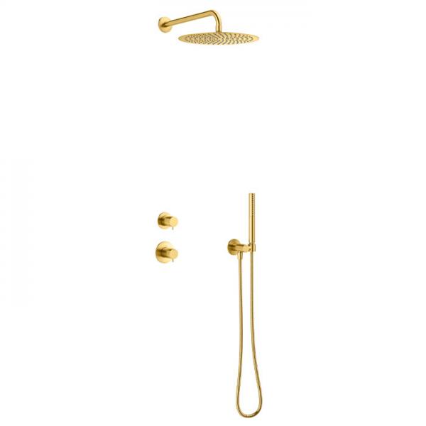 Damixa Iris DS 1 brusesystem til indbygning - Børstet messing