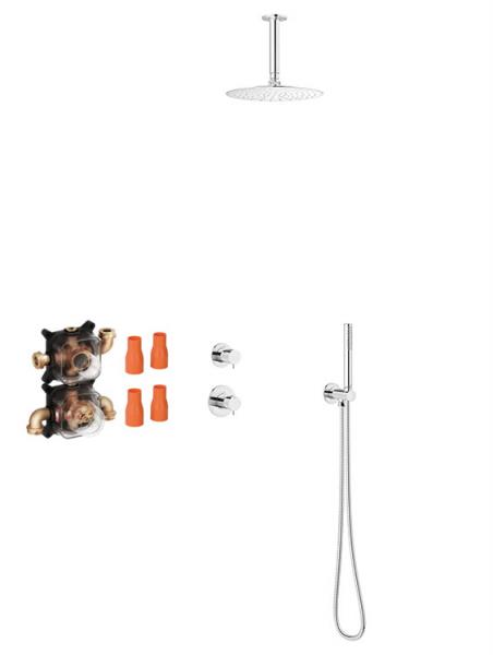 Damixa Silhouet DS 2 komplet brusesystem til indbygning - Krom Damixa Silhouet DS 2 komplet brusesystem til indbygning - Krom