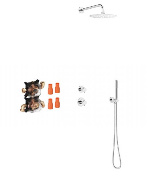 Damixa Silhouet DS 1 komplet brusesystem til indbygning - Krom Damixa Silhouet DS 1 komplet brusesystem til indbygning - Krom