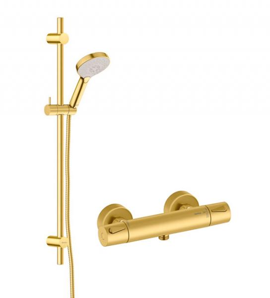 Damixa Silhouet komplet brusesystem - Børstet messing