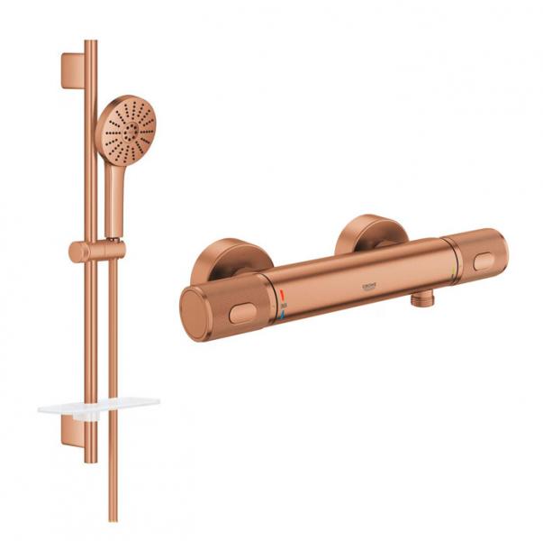 Grohe Precision komplet brusesystem m/Joy+ håndbruser - Børstet Warm Sunset Grohe Precision komplet brusesystem m/Joy+ håndbruser - Børstet Warm Sunset