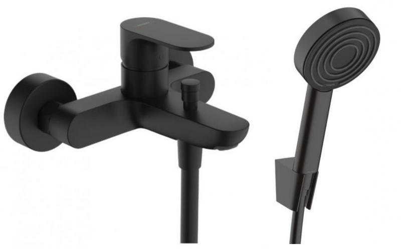 Hansgrohe Rebris S komplet kararmatur - Mat sort Hansgrohe Rebris S komplet kararmatur - Mat sort