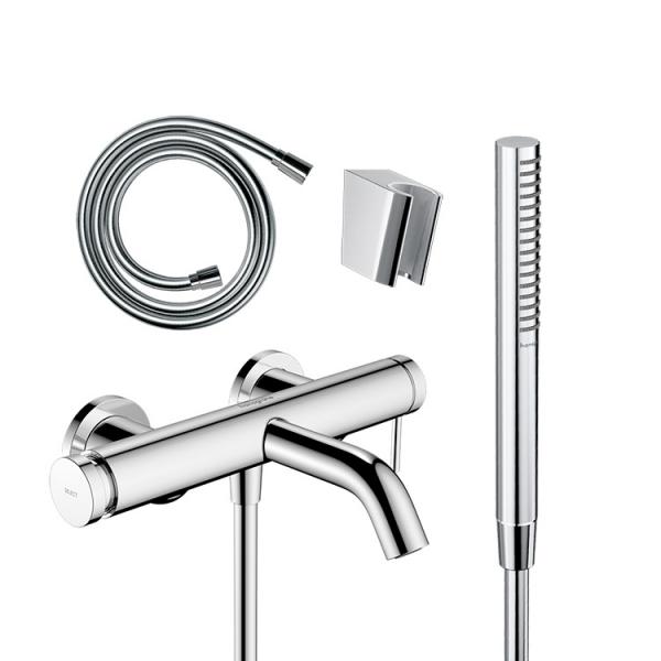 hansgrohe Tecturis komplet badekararmatur m/Eco slim håndbruser - Krom hansgrohe Tecturis komplet badekararmatur m/Eco slim håndbruser - Krom