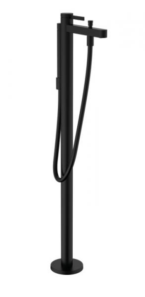 Hansgrohe Finoris badekararmatur t/gulv m/håndbruser - Mat sort Hansgrohe Finoris badekararmatur t/gulv m/håndbruser - Mat sort