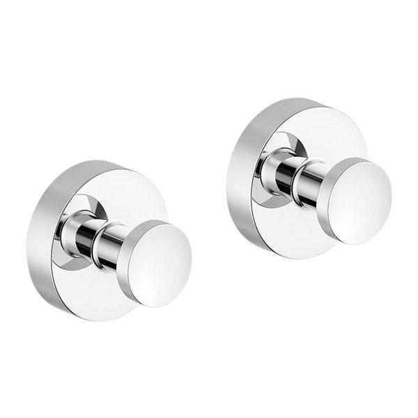 Damixa Zen håndklædekrog m/roset 2 stk. - Krom