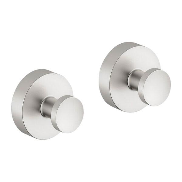 Damixa Zen håndklædekrog m/roset 2 stk. - Steel